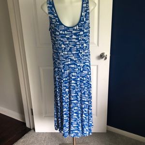Boden Blue and white dot dress 12L